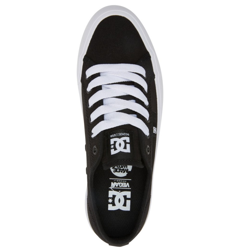 Women's DC Manual Platform Sneakers Black White | UK 23564DYUX