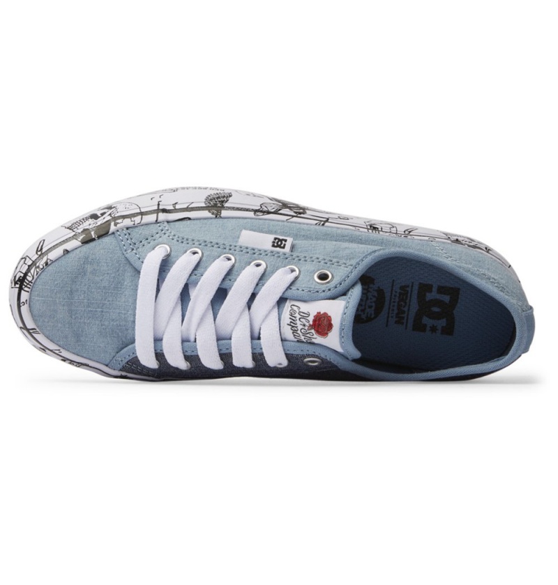 Women's DC Manual Platform Sneakers Dark Blue | UK 31729PXJC